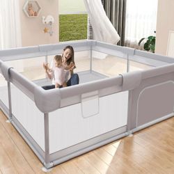 *NEW* Hiaksedt Baby Playpen 50x50 Inch, Play Pens for Babies and Toddlers Baby Fence Baby Play Yards for Indoor & Outdoor with Breathable Mesh