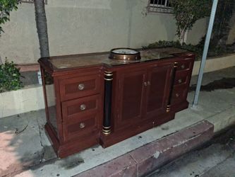 Marble  Entertainment  center console