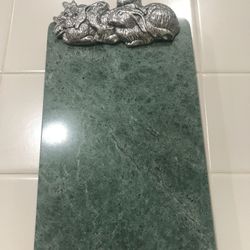 Vintage green marble cheese board