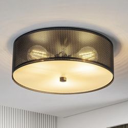 Industrial Flush Mount Ceiling Light 