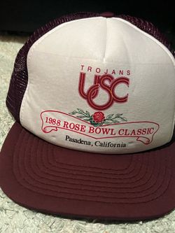 Calhead USC Trojans 1988 Rose Bowl Pasadena Snapback Hat White/Maroon
