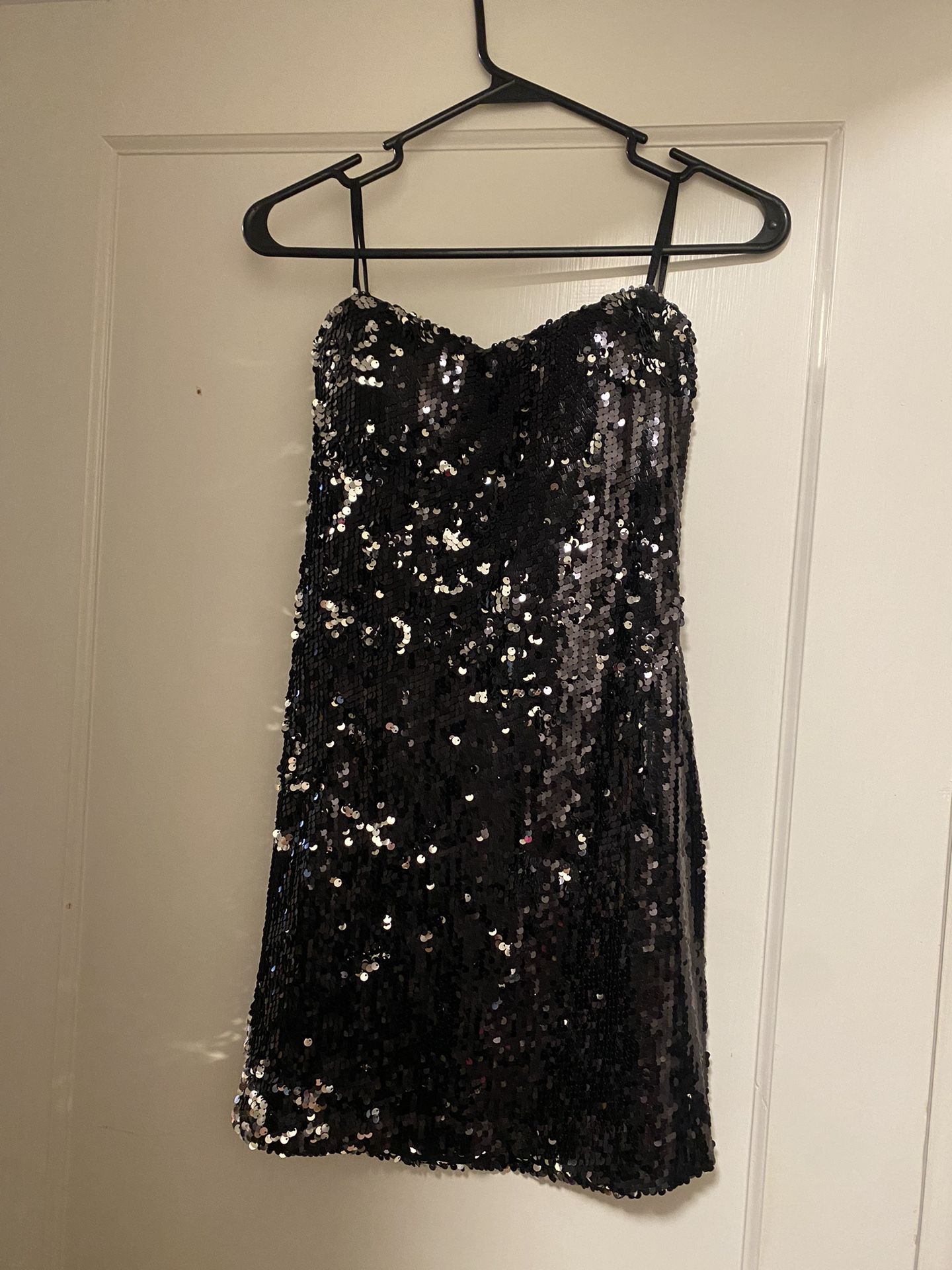 Sequin Strapless Dress from Fredericks of Hollywood.