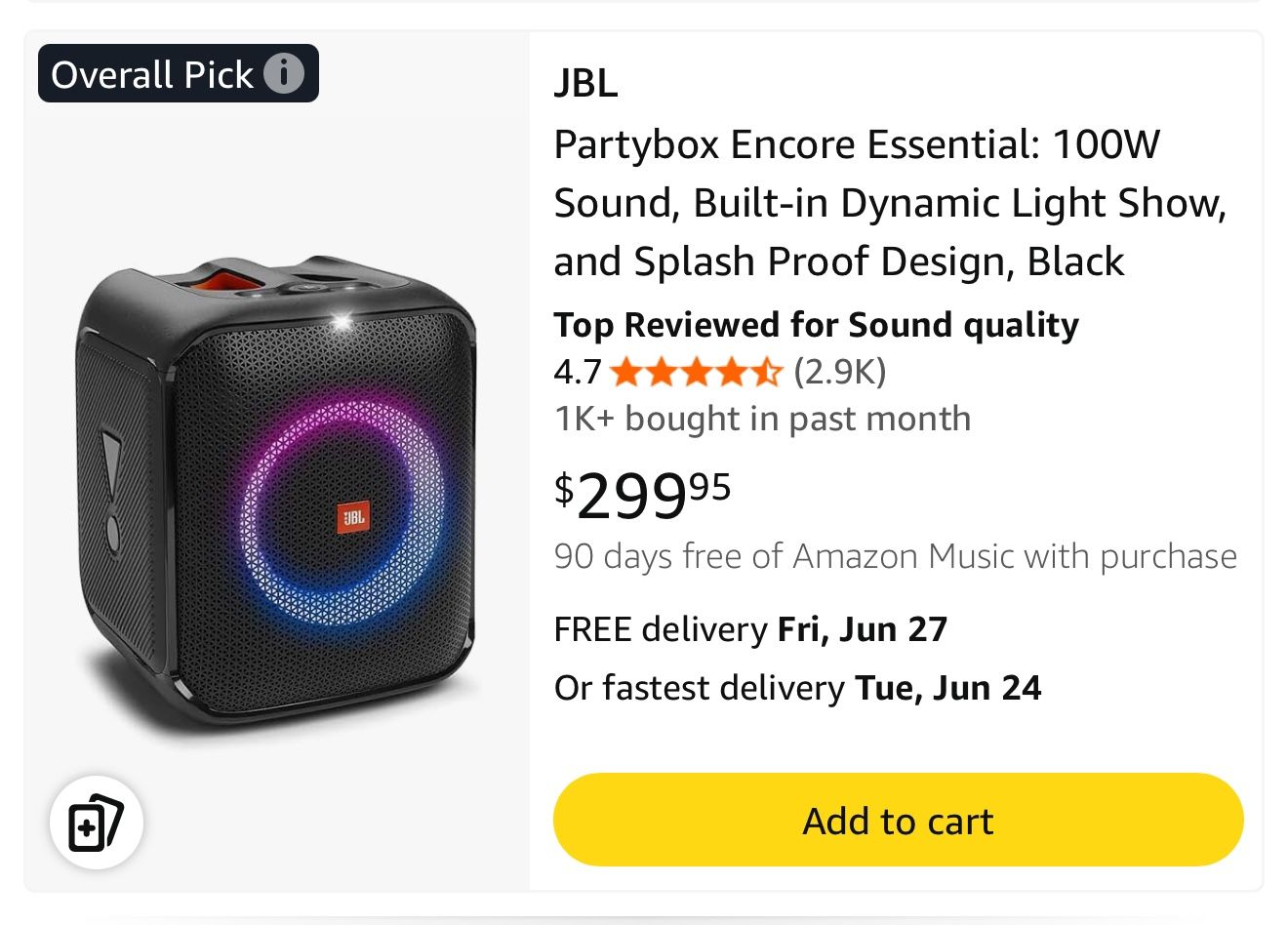 JBL speaker Partybox
