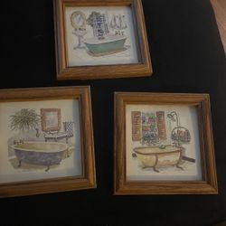 Small Wood Frame Picture Art 