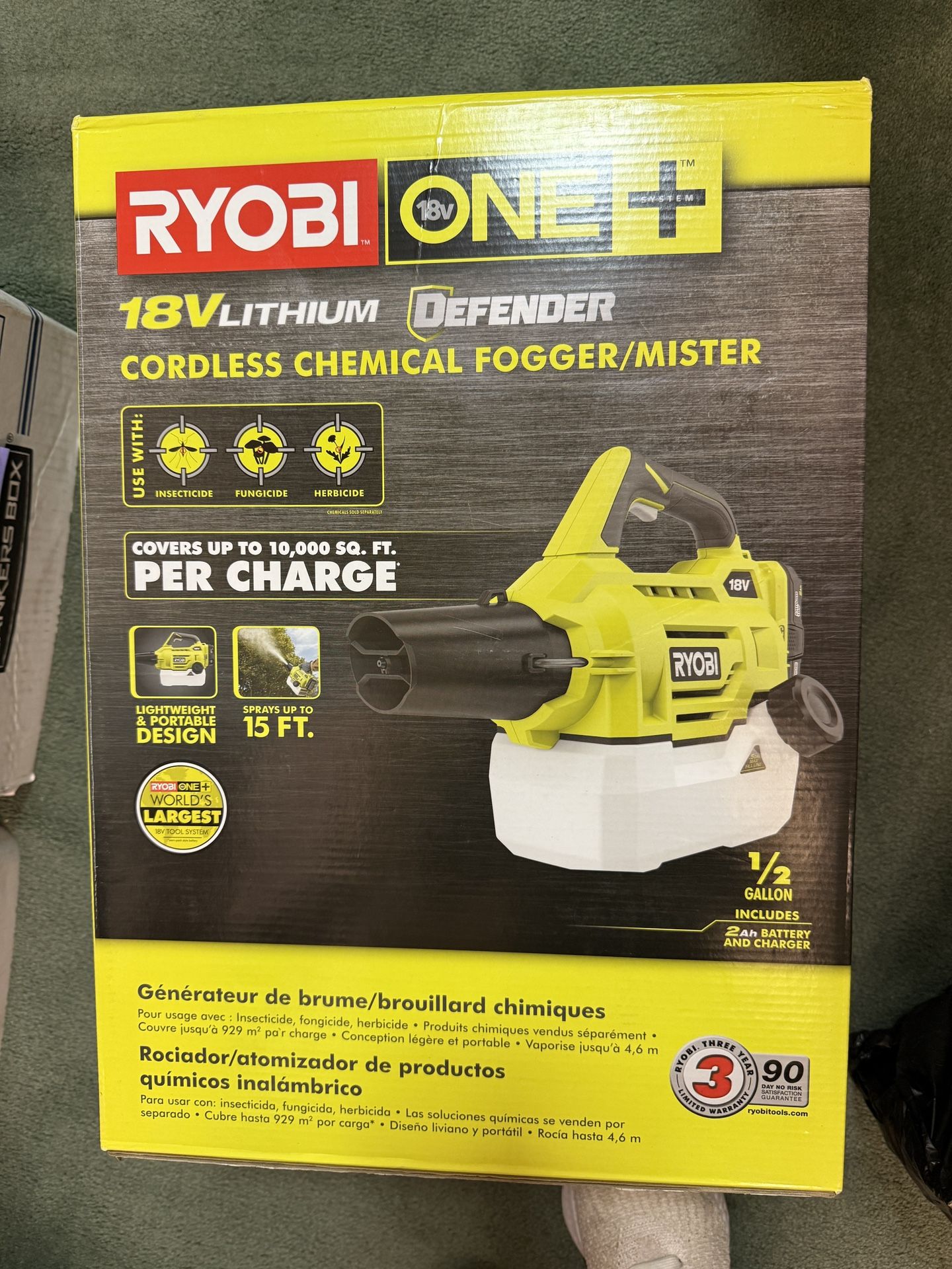 18VLITHIUM DEFENDer CORDLESS CHEMICAL FOGGER/MISTER