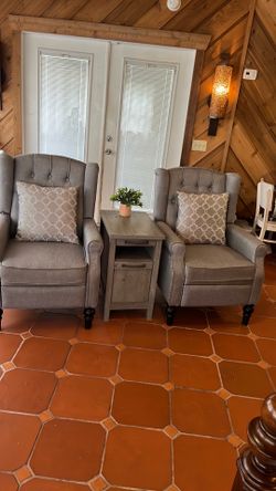 Two lovely reclining greychairs from Ashley.