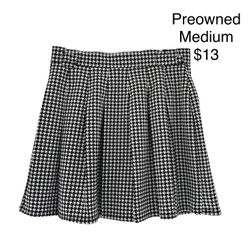 Messini Houndstooth Pattern Skirt Medium