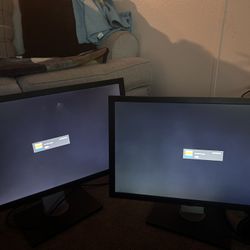 2 Dell Professional P2411Hb 24" Full HD Widescreen LED LCD Monitor