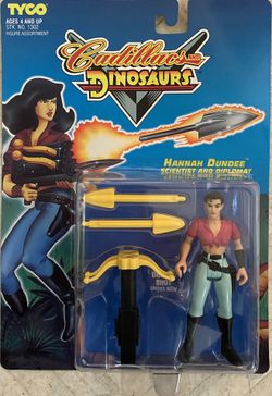 Cadillacs and Dinosaurs Hannah Dundee Action Figure w/ Crossbow (TYCO, 1993) NOC