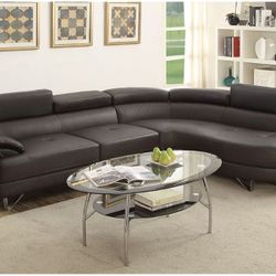 2 PC SECSIONAL SOFA ESSPRESO UPHOLSTERY FAUX LEATHER NEW IN BOX ☎️ 1714586,2564