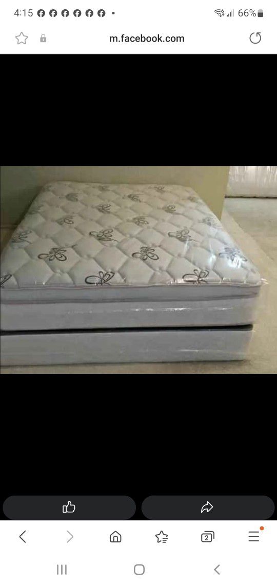Full size new thick pillow top bed can deliver 