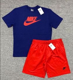 Brand new Nike woven embossed shorts whith Nike tees for sale