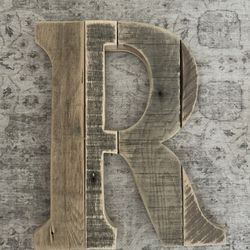 Rustic Wood “R” Hanging Decor 