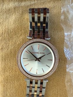 Michael Kors MK3203 Mid-Size Three-Tone Darci Glitz Crystals Women's Watch