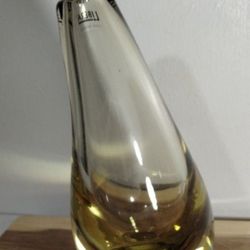 LIBERA CRYSTAL - GLASS VASE 9"×3.5"