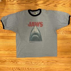 Vintage Jaws Shirt 1980s Universal Studios Thunder Creek Movie Promo XXL