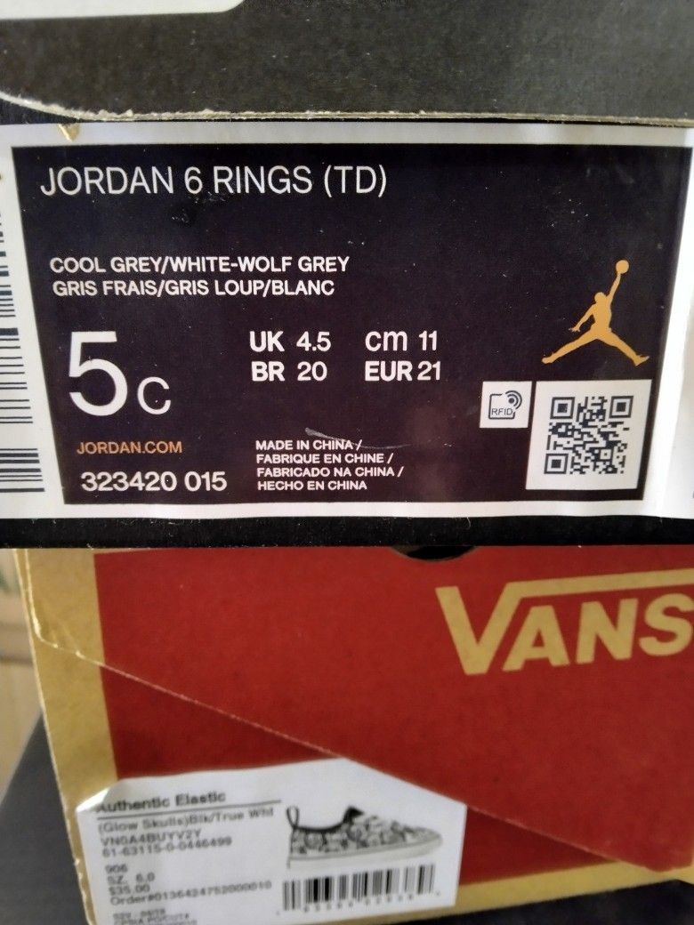 Jordan  5 Rings Size 5c For Toddlers 