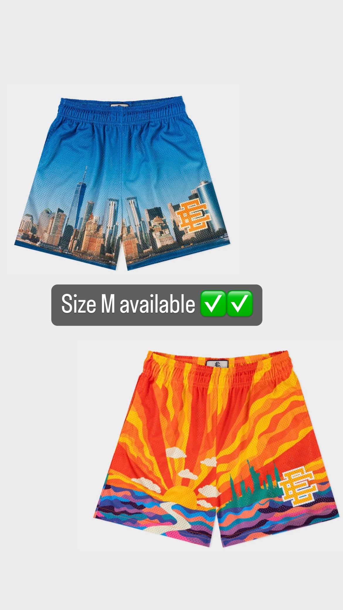 Eric Emanuel City Pack Sunset Shorts Size M