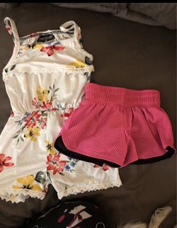 Girl’s 4T Romper And BCG Gym Shorts