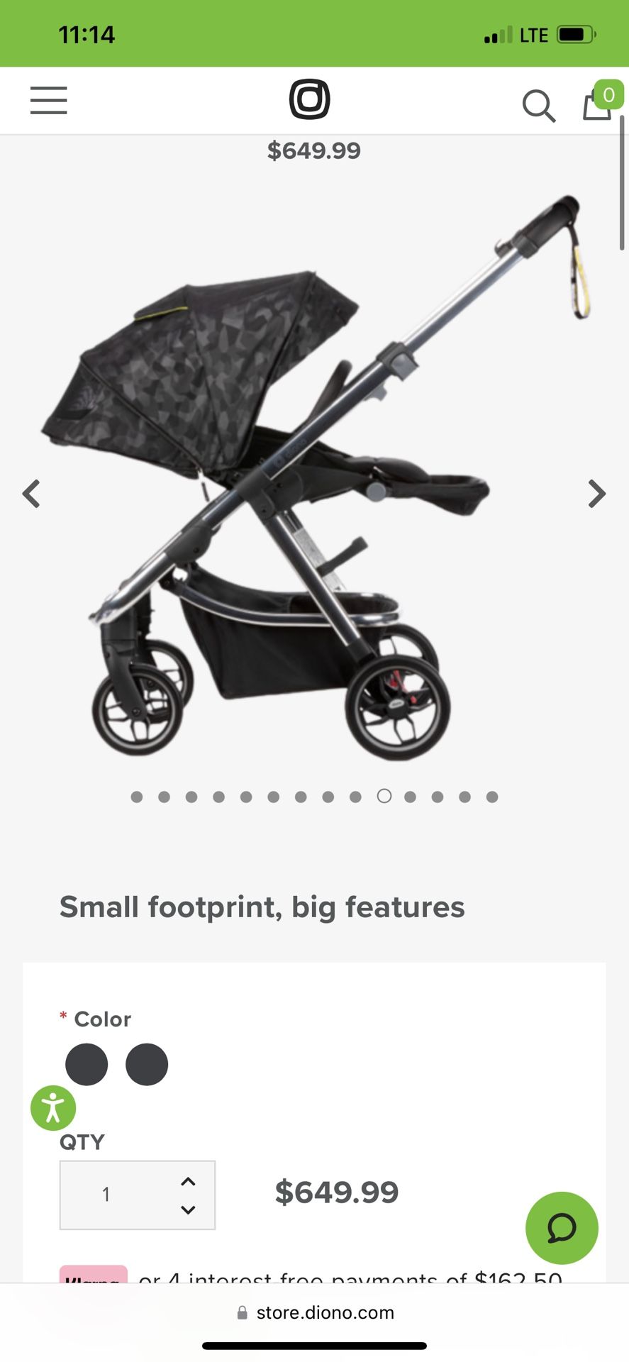 New Still In Box Diono Stroller And Carrycot