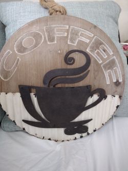  Coffee Wall Art Rustic Metal And Wood Sign