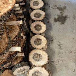 Red Oak Live Edge Slice Cookie