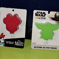 Disney Minnie Mouse. Mandalorian Baby Yoda Silicone Mold Ice Pop Popsicle Maker Red