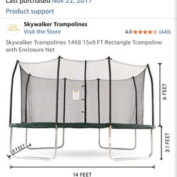 Trampoline - Rectangle  14x8 /  15x9  ($150)