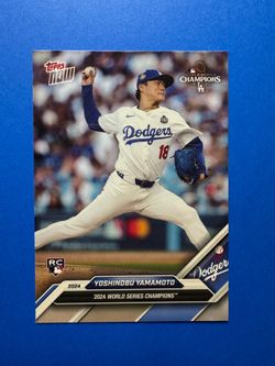 2024 Topps Now WS Champions LA Dodgers - Yoshinobu Yamamoto #WS-5 /37082 (RC)