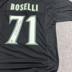 Tony Boselli Signed Autograph Custom Jersey - Beckett Coa - Jacksonville Jaguars
