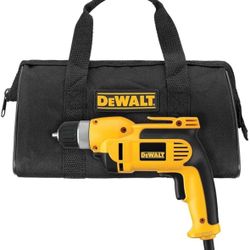 DEWALT Corded Drill, 7.0-Amp, 3/8-Inch, Pistol Grip (DWD110K), Yellow