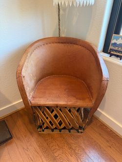 Vintage Mexican Equipale Barrel Chair