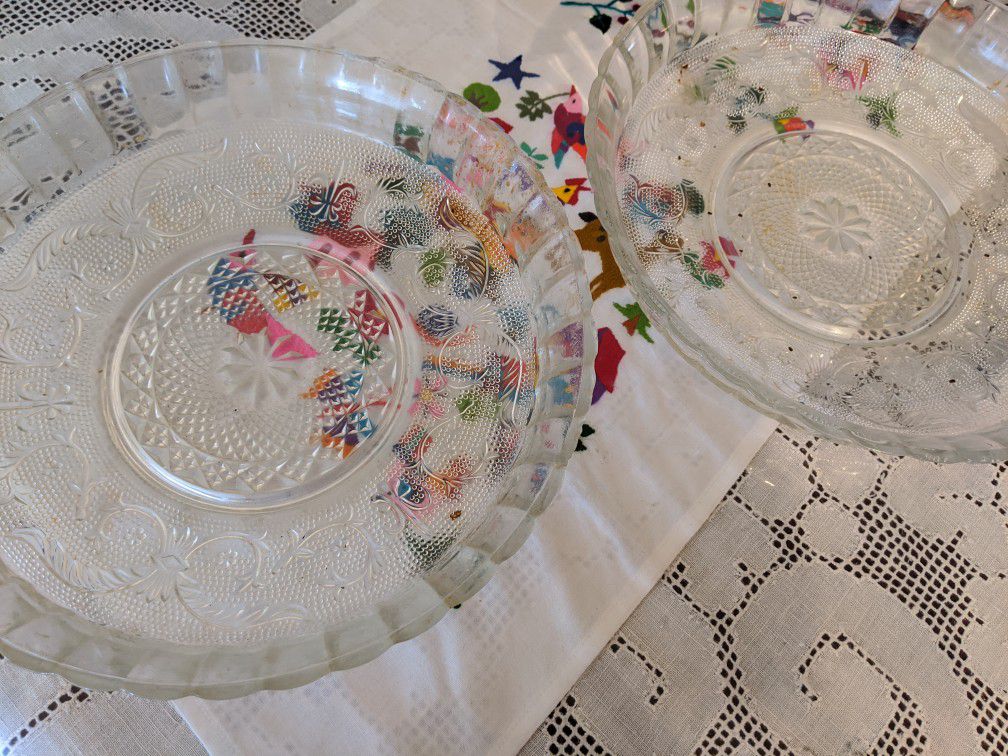 Crystal plates or round trays
