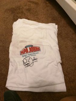 Authentic papa john autographed shirt