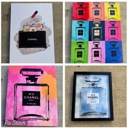 Lot Of 5 ChaneI Posters Frames