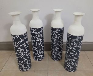 *** NEW LOW PRICE *** 24" Etched Metal Floor Vases ($15 EACH) @ Lasting Creations