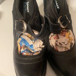 Black Timberland Heels Size (8.5)