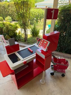 Target Toy Checklane: Pretend Shopping Accessories, Play Money, Toy Cash Register