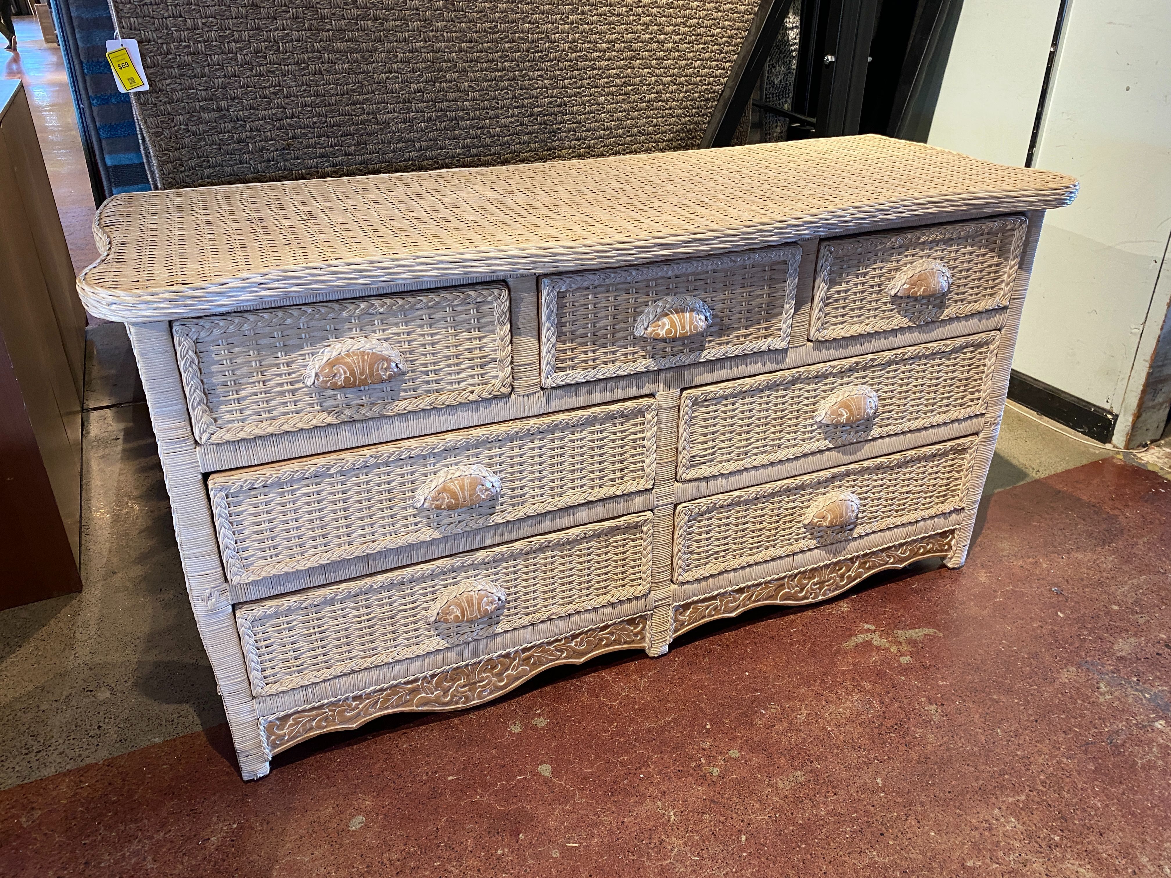 PIER 1 Jamaica Collection Wicker Seven Drawer Dresser