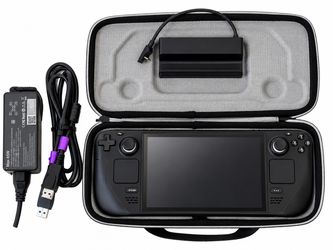 Steam Deck LCD 512 Gb Black Case + Charger + Dock No Trades