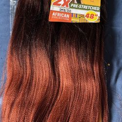African Collection X Pressions 48inches  2X Pre Stretched  Braiding Hair 