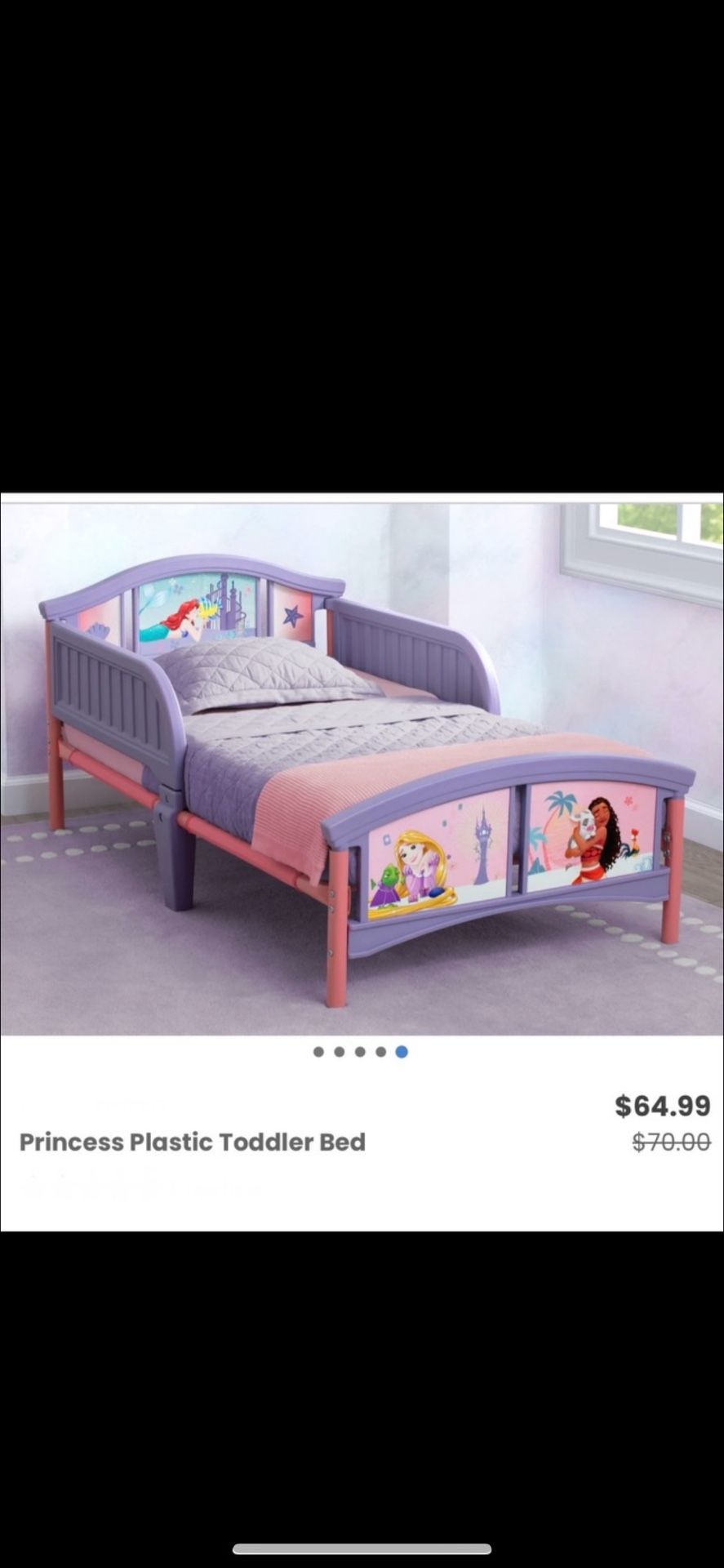 Princess Plastic Toddler Bed Frame/ Bed Frame/ Bed/ Kids/ Toys/ Bedroom/ Furniture/ New