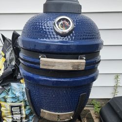 Lifesmart Blue Kamado Charcoal Grill