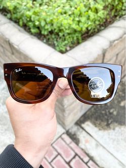New Ray Ban Sunglasses Mega Wayfarer 0840 Havana Brown Size 51/21 Case Included