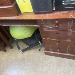 3 Piece Wooden Desk Vintage Classic Antique 