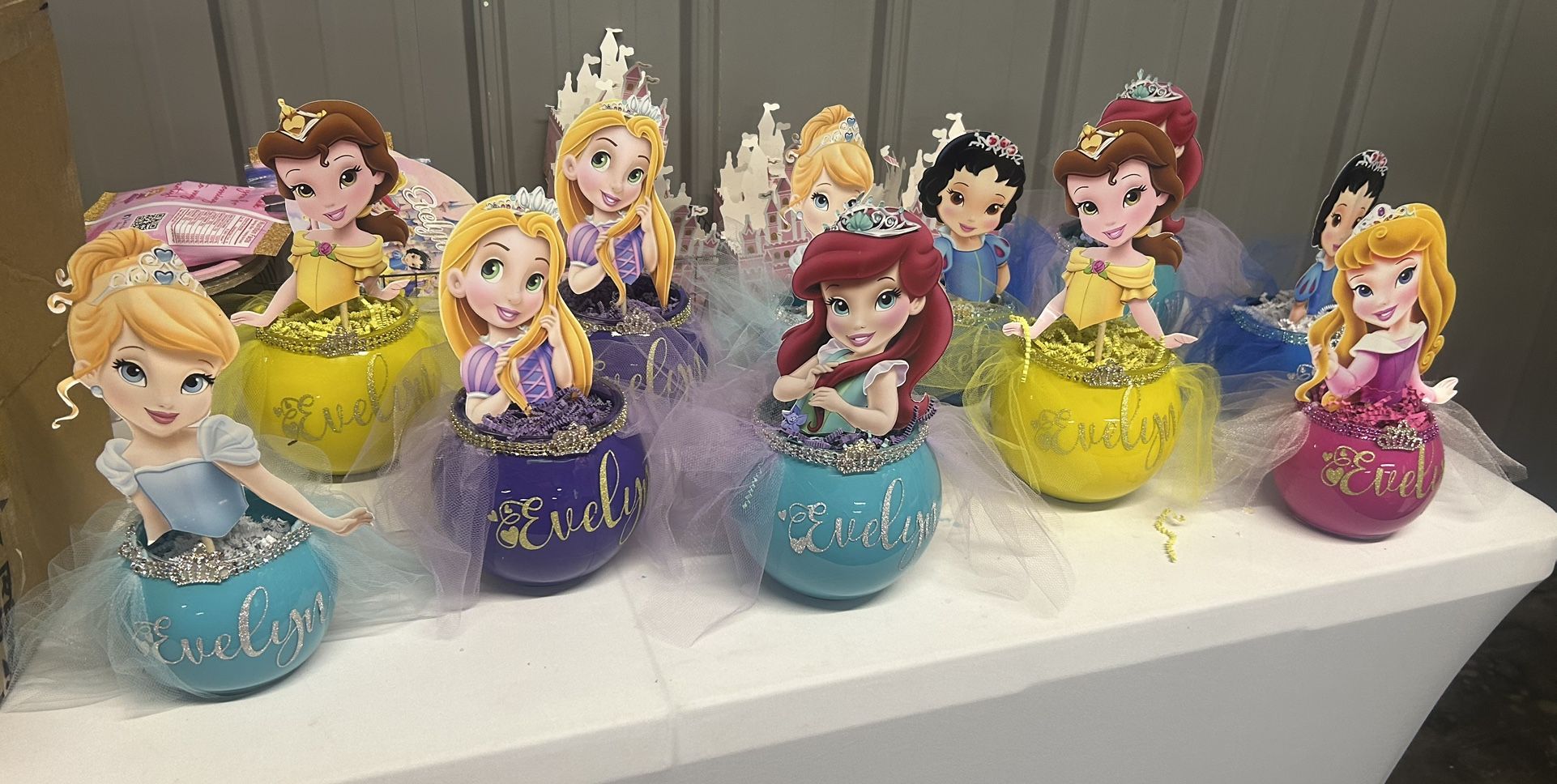 Centros De Mesa Para Fiesta- Princesas 