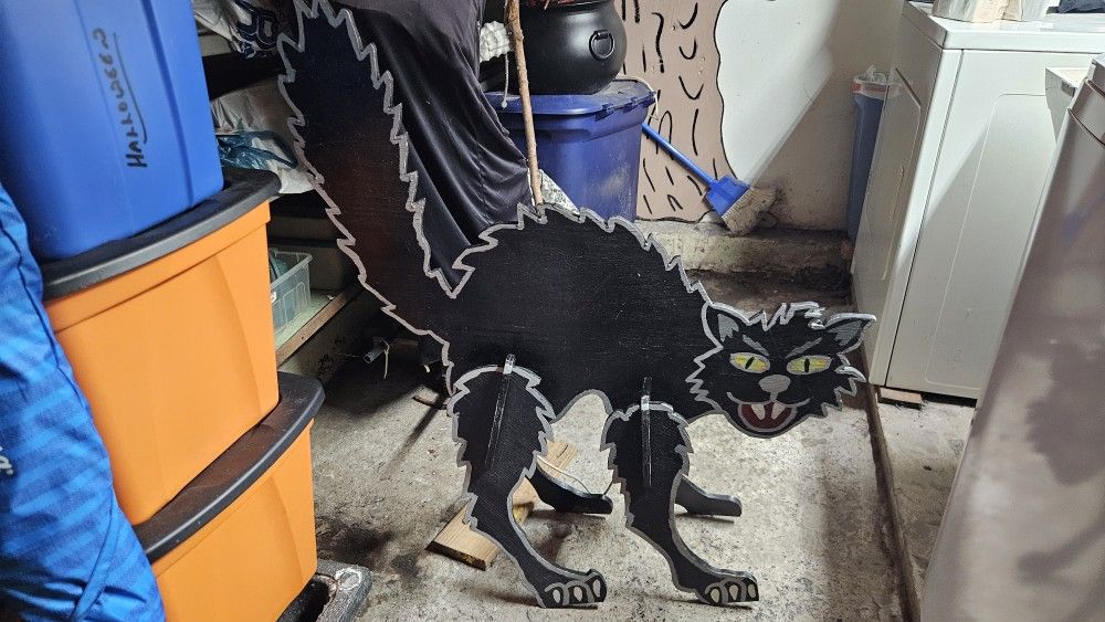 3d Vintage Wooden Halloween Decorations. 80s / 90s