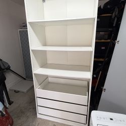 Wardrobe Cabinet With Shelving and Mirror Doors $100