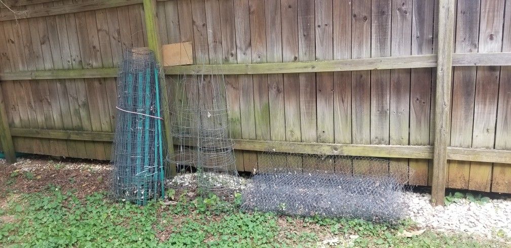 Fence And Tomatoe Cages