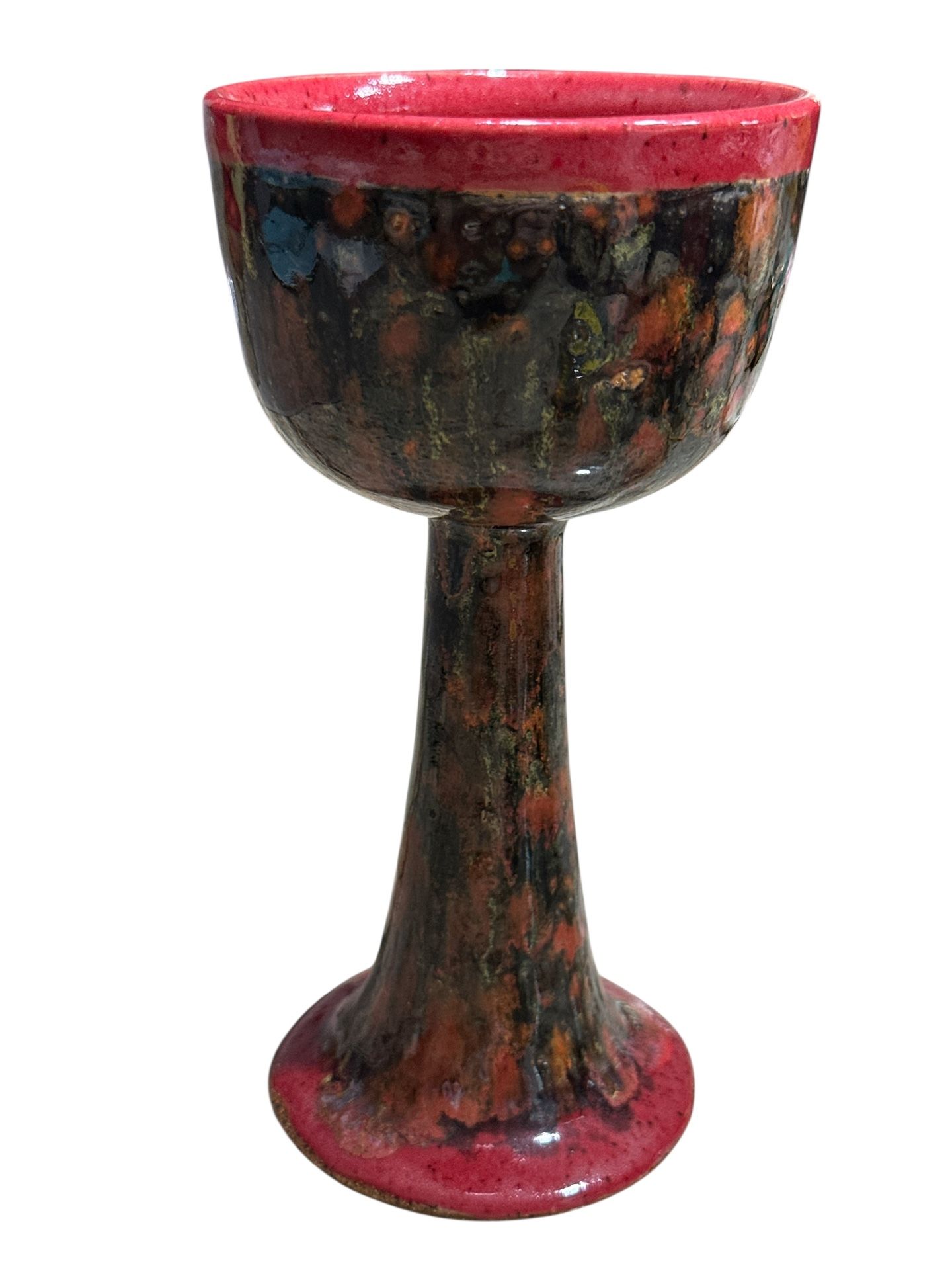Turtle Creek Pollery Morrow, Ohio Wine Goblet